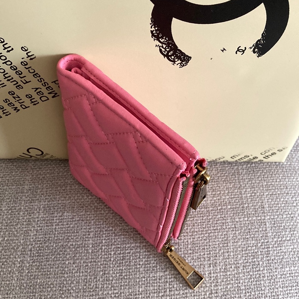 Kurt Geiger Pink Quilted Wallet - Picture 3 of 6